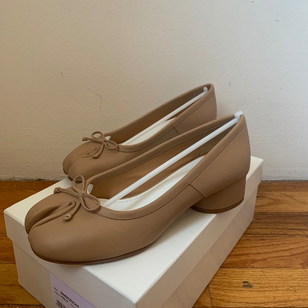 **BRAND NEW** Beige Tabi Ballerina Heels
